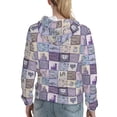 thumbnail image 7 of Fotbe Lavender Flowers Pattern Womens Long Sleeve Hoodie, Pullover Hooded Sweatshirt, Kangaroo Pocket Hoodie with Eye-catching Drawstrings-Large, 7 of 7