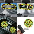 thumbnail image 5 of Yuyamidu Cute Ladybug Car Seat Cover Full Set of 14 Flower Steering Wheel Cover Green Seat Belt Covers Trash Can Rear View Mirror Cover Center Console Pad Cup Coasters Handbrake Cover Set, 5 of 7