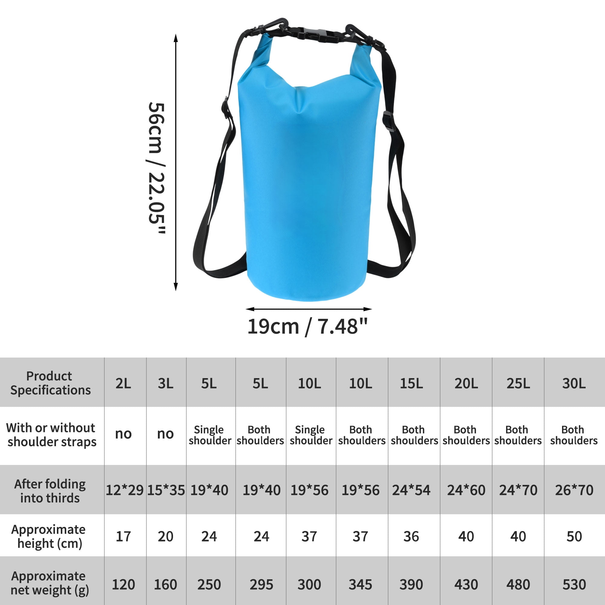 Unique Bargains Durable Waterproof Dry Bag Deep Blue