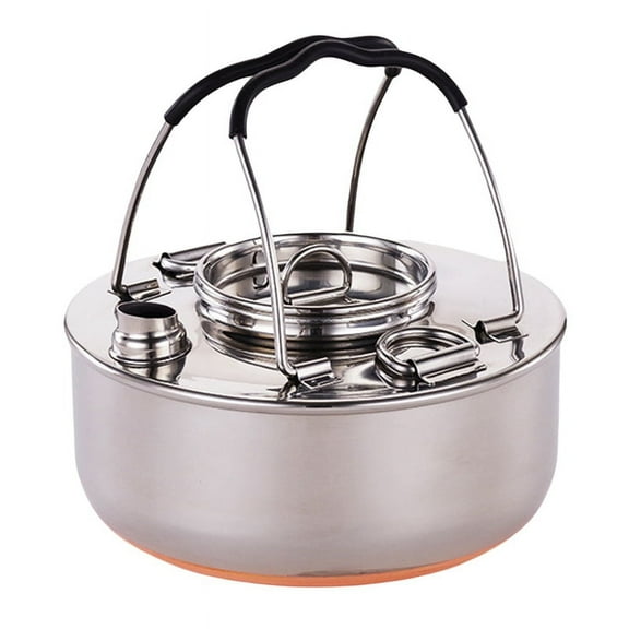 Stainless Steel Camping Kettle Portable Outdoor Camping Kettle 1.5L