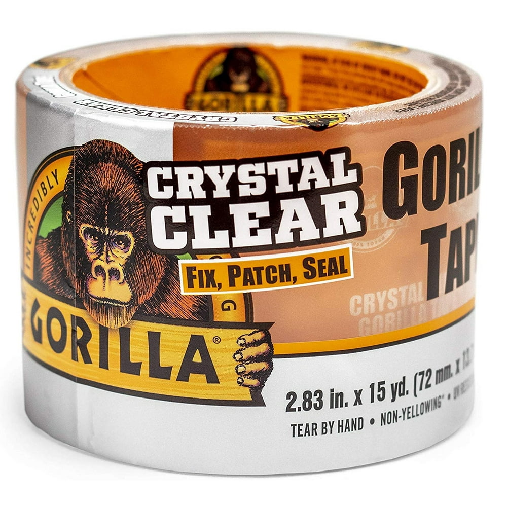 Gorilla Crystal Clear Tough & Wide Tape, 15 yd Roll