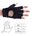 thumbnail image 2 of Negro cuatro tamaños de guantes de muñeca con cinturón de fitness de silicona antideslizante, tela de ropa de alta elasticidad, L, 2 of 5
