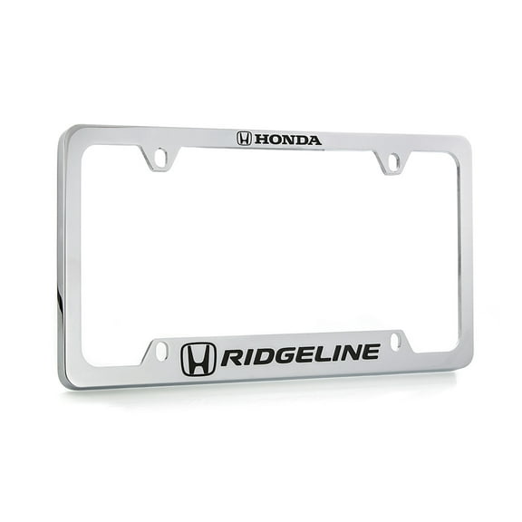 Honda Ridgeline Chrome Plated Zinc Bottom Engraved License Plate Frame Holder