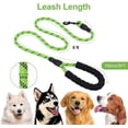 thumbnail image 5 of Rirool 5ft 1/2in Green Nylon Rope Dog Leash, Heavy Duty Reflective Pet Lead with Soft Padded Anti-Slip Handle and Metal Clasp for Medium Large Dogs 18-120 lb, Daily Walking Training, 5 of 6