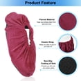thumbnail image 4 of Uxcell Shoe Covers, 1 Pair Reusable Thicker Shoe Protector Covers for Home Indoor, Wine Red, 4 of 6