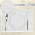 thumbnail image 3 of Ambesonne White Place Mats Set of 4, Vintage Green Polka Dots, Standard Size, Forest Green and White, 3 of 6
