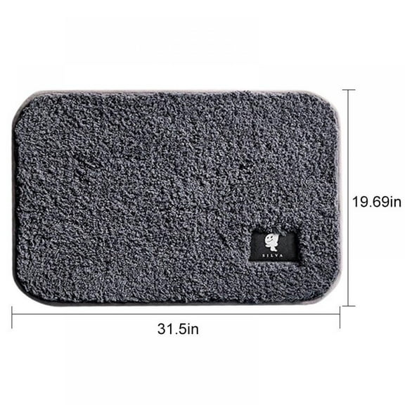 Project Retro Non Slip Bath Rug for Bathroom, 16"x24" Microfiber Cozy Bath Mat,Extra Soft and Absorbent Shaggy Carpet,Machine Washable Doormat Suitable for Tub, Shower and Bath Room