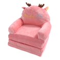 thumbnail image 1 of Foldable Sofa Cute Cartoon Shape Comfortable Multifunctional Kids Couch with Premium Sponge, Adorable Cartoon Design, 1 of 8