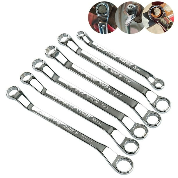 Lefu Offset Box End Wrench Spanners Carbon Steel Metric 45 Degree
