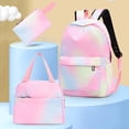 thumbnail image 2 of AMERTEER Tie Dye Ink Backpack Student School Bookbag Lunch Box for Teens (Blue), 2 of 10