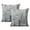Modern Geometry Abstract-92, variant on Grunge Stripe Farmhouse Pillow Covers - Daring and Bold Retro Circle Cushion Design in Blue, Grey & Black
