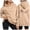 Khaki, variant on CAIXIA Palm Puff Graphic Hoodies for Women Pullover Drawstring Loose Fit Cotton Tops for Women Trendy Work Funny Graphic Sweatshirts for Women with Pocket Winter Clothing Outfits