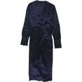 thumbnail image 2 of Alfani Womens Solid Wrap Dress, Blue, 4, 2 of 2