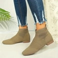 thumbnail image 6 of Mostsola Knitted Ankle Boots fo Women Low Heel Pointed Toe Sock Booties Casual Chelsea Boots, 6 of 8