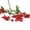 Red, variant on 1 Pair Outdoor Artificial Autumn Flowers | Fake Fall Decorations - No Fade, Faux Plastic for Garden, Porch, and Window Box Decor
