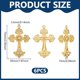 thumbnail image 3 of 6 piezas de dijes de rosario dorado, dijes góticos grandes, dijes de diamantes de imitación, dijes colgantes, dijes de crucifijo, 3 of 6