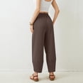 thumbnail image 5 of TRUBKH Womens Sweatpants Cargo Pants Vintage Pants Flare Pants Womens Fall Pants Wide Leg Sweat Pants Corduroy Pants Coffee L, 5 of 7