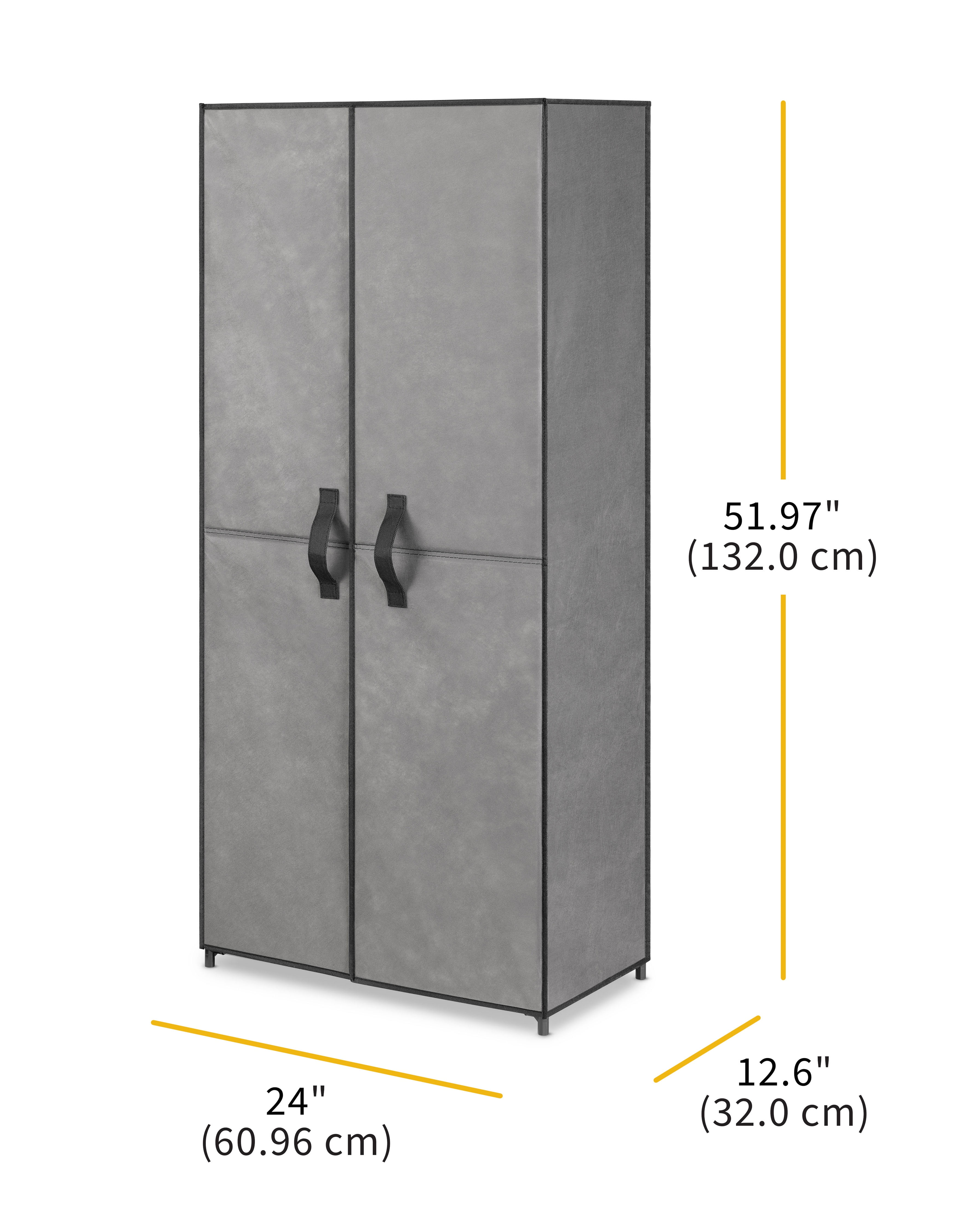 Whitmor Covered 7-Tier Shoe Rack with Doors - Gray