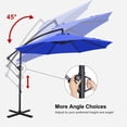 thumbnail image 4 of ABCCANOPY 10 FT 360°Rotation Cantilever Patio Umbrella with Crank & Cross Base for Garden, Backyard, Pool and Beach, 12+ Colors(blue), 4 of 9