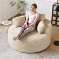 thumbnail image 2 of Miekor Furniture 50" L Corduroy Sponge single sofa,No Assembly Required,Fluffy Modern Sleeper Chair for Living room, Bedroom, Lounge and Projection Room(Not a swivel chair.) MK9092, 2 of 12