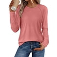 thumbnail image 3 of ByworldtasicNo Boundaries Long Sleeve Shirts for Women Fall Outfit 2026 Fashion Casual T Shirt Ribbed Round Neck Basic Loose Tunic Tops, 3 of 9