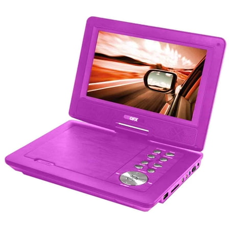 QFX PD-109 PURPLE 9 INCH MULTI MEDIA PLAYER WITH GAME FUNCTION & SWIVEL