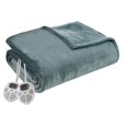 thumbnail image 1 of Serta Couverture Chauffante Électrique en Tissu Polyester Microlight 62 Pouces Bleu, 1 of 7