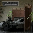 thumbnail image 3 of Red Lantern 5 1/2 ft. Tall Fiber Weave Room Divider - Dark Mocha - 5 Panel, 3 of 6