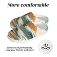 thumbnail image 6 of Rateoe Coastal Palm Beach Print Women's Men's Cotton Knit Slippers Lightweight Memory Foam Indoor House Shoes with Anti-Skid Sole-44/45, 6 of 7
