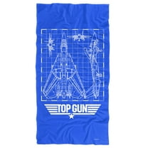 Top Gun Beach Towel, 30"x60" Plane Blueprint Beach Towel