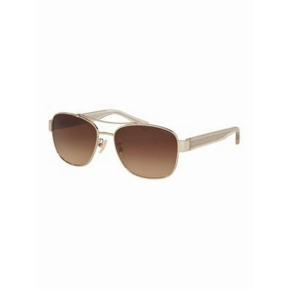 Coach Women's Light Gold-Tone Stylized Aviator Sunglasses HC7064-926513-56