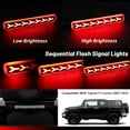 KEEGTBOX LED Rear Bumper Brake Light Kit Daytime Running Light Dynamic