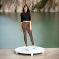 thumbnail image 5 of Leggings con estampado de cintura alta para mujer: pantalones con estampado de control de abdomen suave y mantecoso para entrenamiento, yoga, leggings de leopardo, 5 of 5