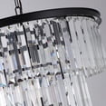 thumbnail image 6 of Canddidliike Luxury Crystal Chandelier, Modern Hanging Pendant Light Fixture for Dining Room Bedroom Living Room, Black, 6 of 7