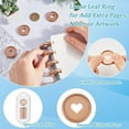 thumbnail image 6 of 1 Set 11Pcs 32mm Small Binder Discs Plastic Disc Notebook Round Mushroom Hole Hollow Heart Loose Leaf Binding Discbound Expansion Ring Discs for DIY Notebook Planner Scrapbooking Pages Artwork, 6 of 6
