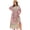 Blush Pink, variant on Women's Plus Size Floral Tie Neck Flutter Sleeve Maxi Dress 100% viscose lightweight elegant vacation wear easy care