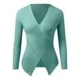 thumbnail image 4 of Vetement Femme ete 2025 Women Fashion V Neck Long Sleeve Solid Color Pullover Sweater Knitting Top Women Top Ladies Long Sleeve Shirts Shirts Comfy Tee Short Womens Running S S, 4 of 5