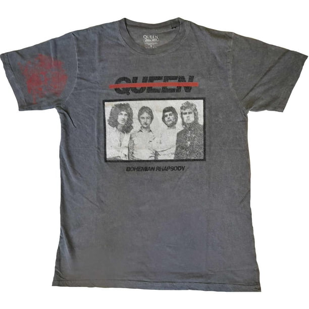 Queen - Camiseta Bohemian Rhapsody para Adultos Unisex (Negro)