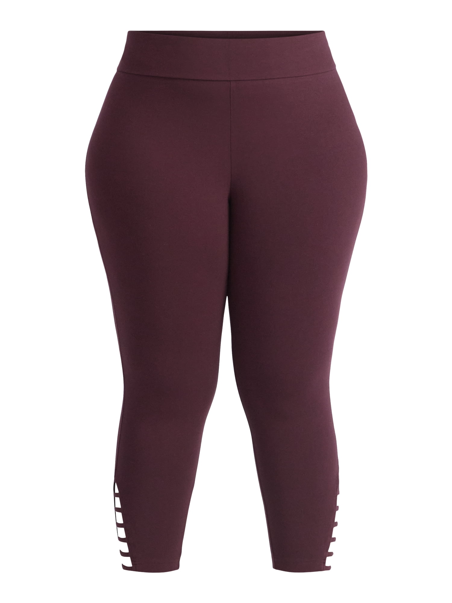 Terra & Sky Women's Plus Size Capri Ladder Leggings, 22" Inseam, Sizes 0X-5X