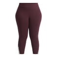 thumbnail image 3 of Terra & Sky Women's Plus Size Capri Ladder Leggings, 22" Inseam, Sizes 0X-5X, 3 of 5