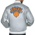 thumbnail image 3 of Men's Starter Gray New York Knicks Logo Varsity Full-Snap Jacket, 3 of 3