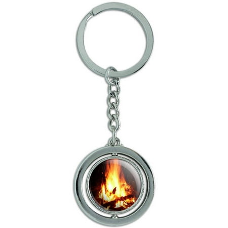 Campfire Camp Camping Fire Pit Logs Flames Spinning Round