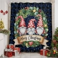 thumbnail image 2 of Shower Curtain 48"W x 72"L Christmas Gnomes Blue Fabric Shower Curtains Set with Hooks Water Repellent Bathroom Curtains Machine Washable Bathroom Accessories, 2 of 9