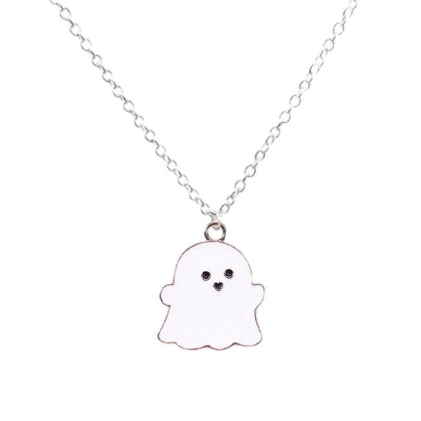 Collar de pareja con colgante de personalidad, accesorios de aleación con encanto, estilo moderno. blanco