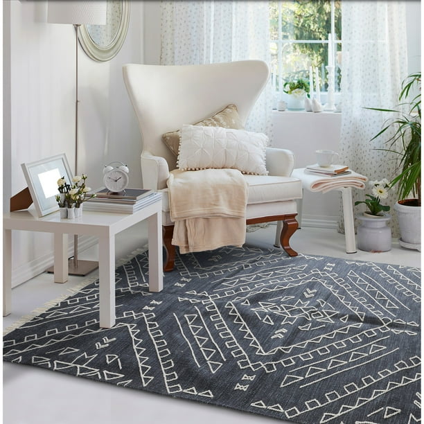 RugSmith Austin Denim Geometric Southwestern Area Rug, 5' x 8