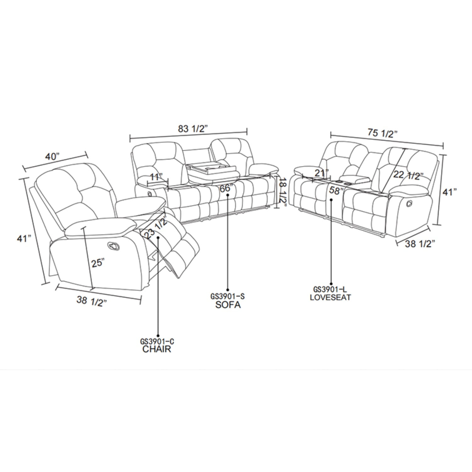 Bonded Leather Unit Sofa Chair - Modern Sofa with Intelligent Functions, Solid Wood Frame, and High-Quality Sponge for Living Room