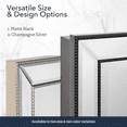 thumbnail image 3 of HEAD WEST Stylish Brushed Black Sleek Metro Beaded Medicine Cabinet with Mirror - 16" x 26", 3 of 7