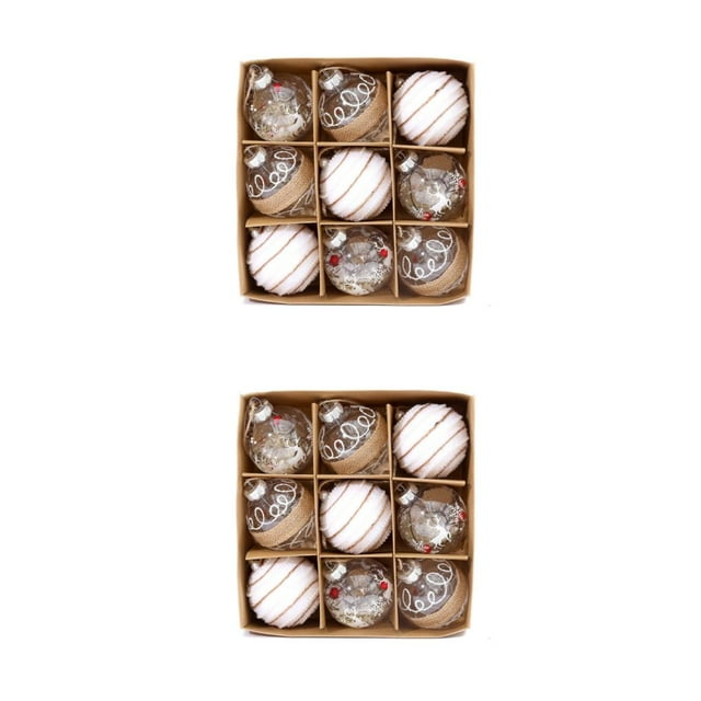 Thinsony Christmas Ball Ornament Set Tree Trinket Collection For Festive Decorations Christmas Decorations ABS Christmas Hanging 4 2Set