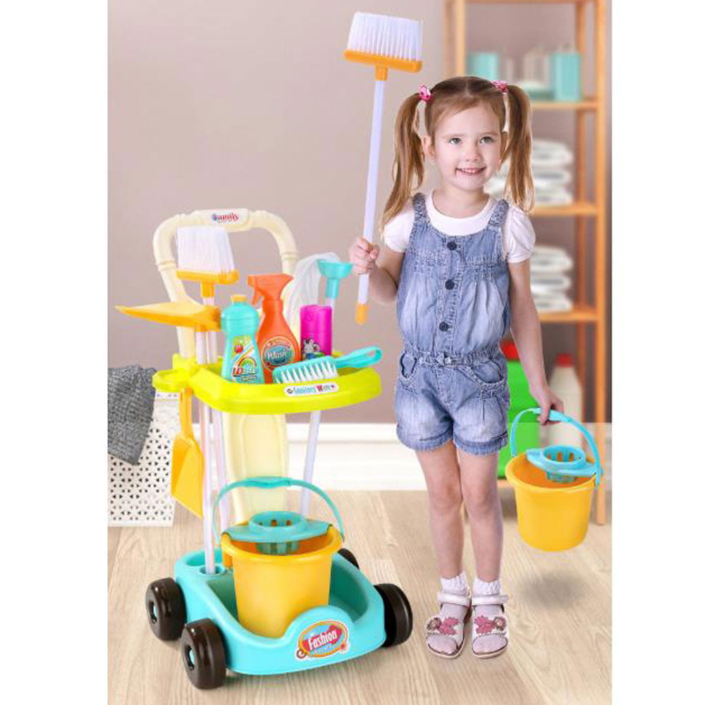 Children's Play House Cleaning Cart Toys Simulation Sweeping - Temu
