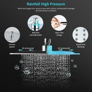 VXV 7-setting shower Head, 8” Rain Shower Head with Handheld Spray Combo, 11 Extension Arm Height Adjustable, High Pressure Shower Heads, chrome